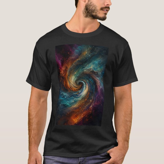 Vórtice Infinito | Camiseta de Fluxo Abstrato (Frente)