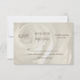 Vory floral simples casamento elegante RSVP