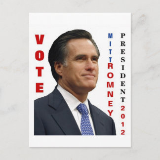 Votação Mitt Romney 2012 Cartão Postal