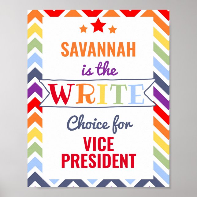 votação na sala de aula de poster (Frente)