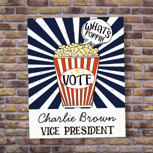 votação na sala de aula de poster Popcorn votação