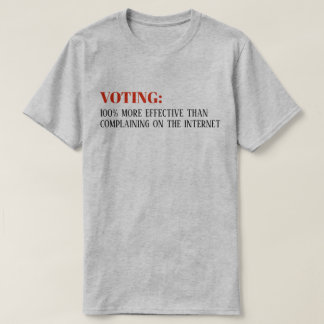 "Votando 100% mais eficaz do que t-shirt do