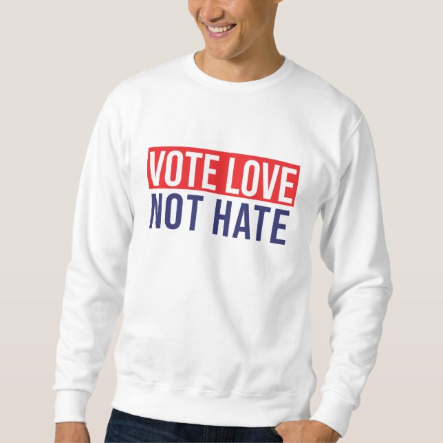 Votar amor não odiar camisa de suor (Frente)