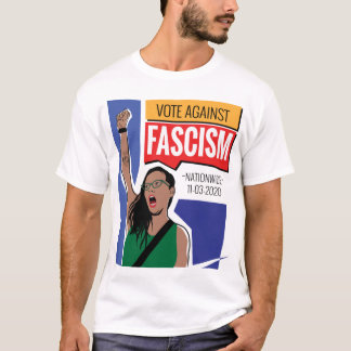 Votar contra a camiseta do homem fascista
