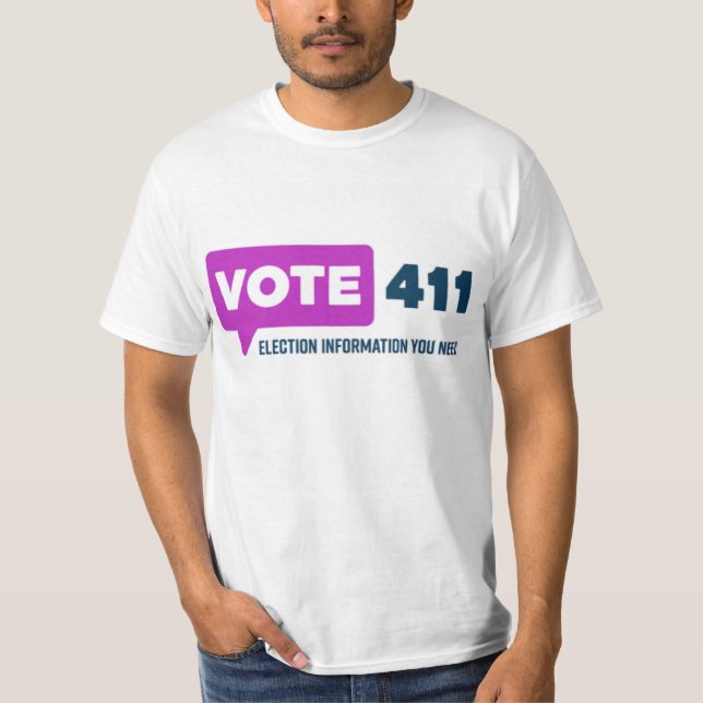 VOTE411 Estilo T-Shirt Masculino (Frente)
