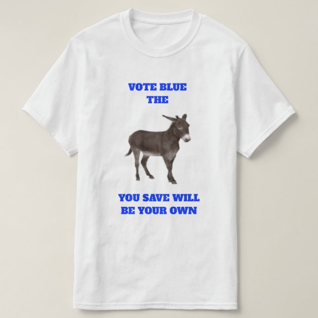 Vote Blue T-Shirt (Frente do Design)