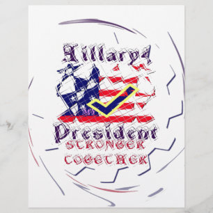 Vote na Hillary EUA Mais Fortes Juntos Meu Presid