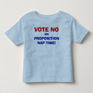 Vote não no t-shirt do miúdo do tempo da sesta d
