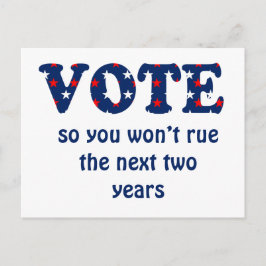 Vote ou Arrependimento O cartão postal da eleição