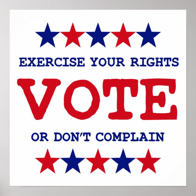VOTE OU NÃO RECLAME POSTER (Frente)
