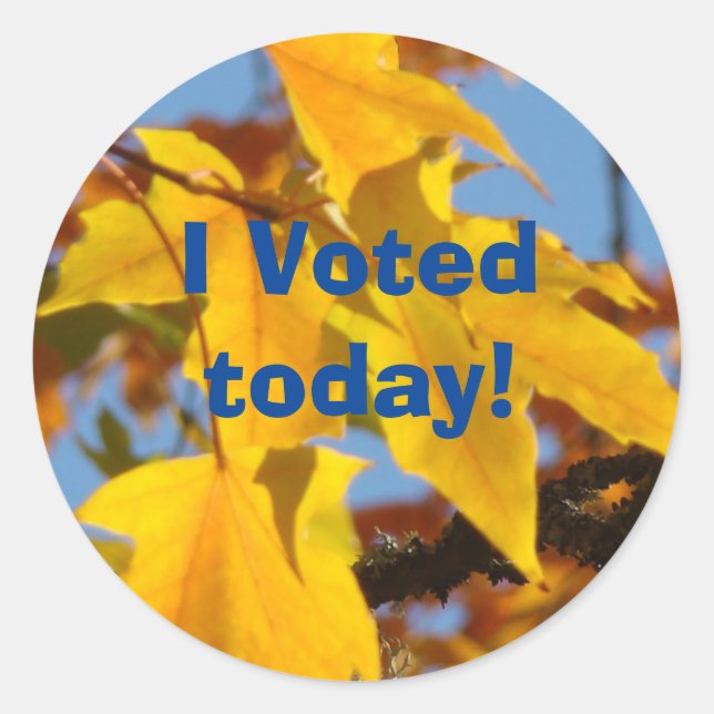 Votei hoje! Voto autocolantes Votando autocolantes (Frente)