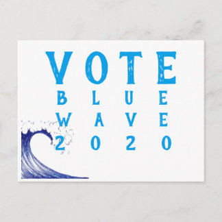 Votem Blue Wave 2020! Cartão Postal