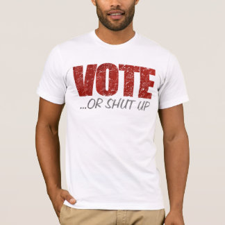 Voto ou t-shirt acima fechado