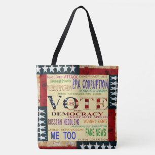 Voto Para A Democracia Tote Bag
