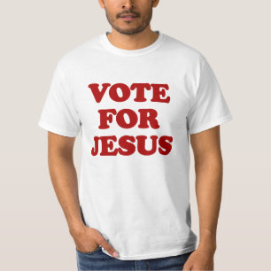Voto para Jesus, t-shirt cristão engraçado