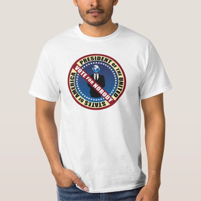 Voto para ninguém camisa de T (Frente)