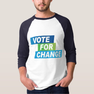 Voto para o t-shirt da mudança