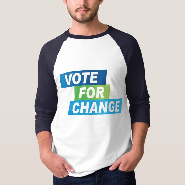 Voto para o t-shirt da mudança (Frente)