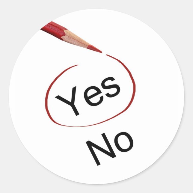 Voto sim, nenhumas etiquetas (Frente)