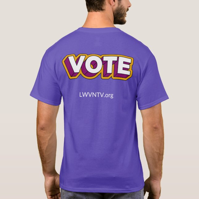Votos em Bloco Branco Cartas T-Shirt (Verso)