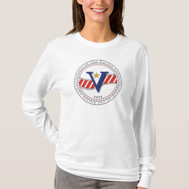 VOTUS - Vaginas da camisa dos Estados Unidos T (Frente)