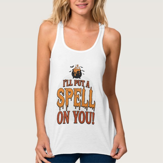 Vou Colocar um Feitiço em Você Camisa de Caldeirão (Frente)