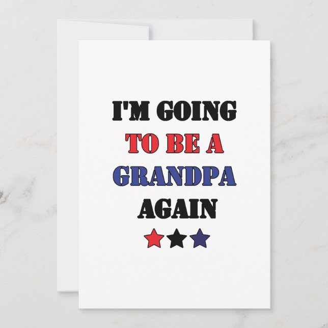 Vou ser um vovô de novo presentes para o vovô (Frente)