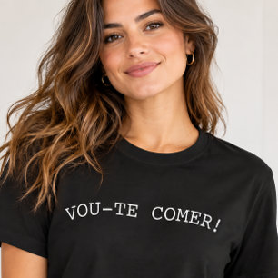 Vou-te Comer Camiseta Divertida Portuguesa