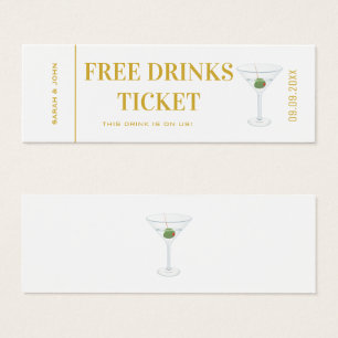 Voucher Bebida De Casamento Com Bar Branco Dourado