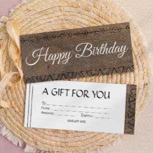 Voucher de cartão de presente com aparência de mad