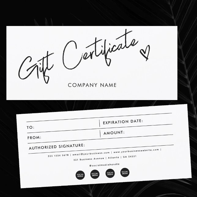 Voucher de Certificado de Oferta Comercial Editáve (Editable Business Gift Certificate Voucher)