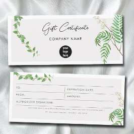 Voucher de Certificado de Oferta de Logotipo Comer