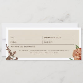 Voucher de Certificado de Presente do Logotipo Com