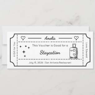 Voucher de Presente, Cartão de Bilhete de Presente