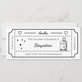 Voucher de Presente, Cartão de Bilhete de Presente