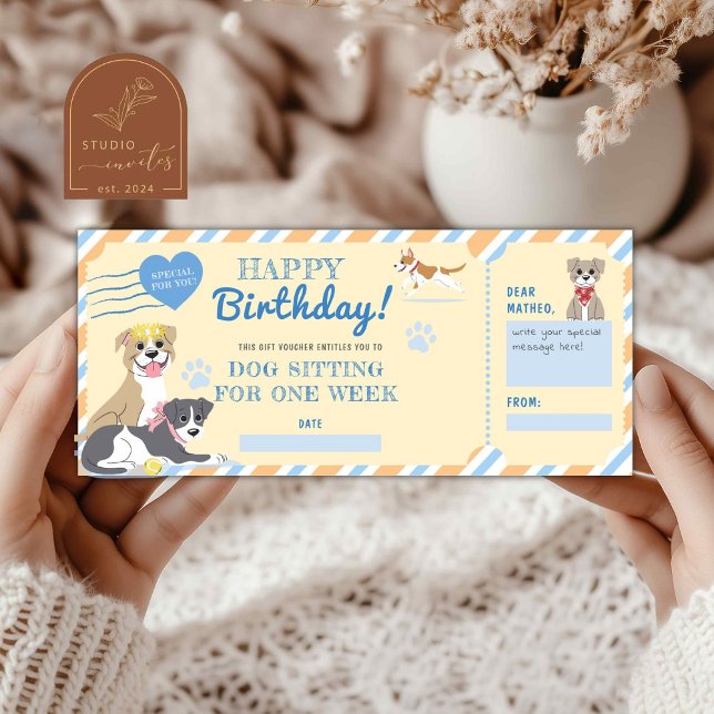 Voucher de Presente de Aniversário de Cuidado de C (Criador carregado)