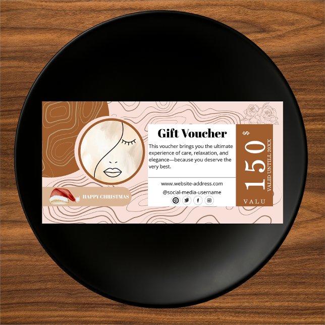 Voucher do Logotipo de Beleza da Mulher Moderna (Criador carregado)