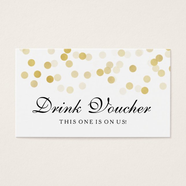Voucher Faux Gold Foil Glitter Light (Frente)
