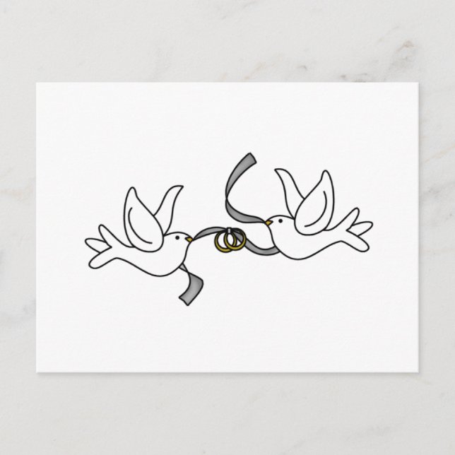 Vovas de Casamento com Cartões Anéis (Frente)