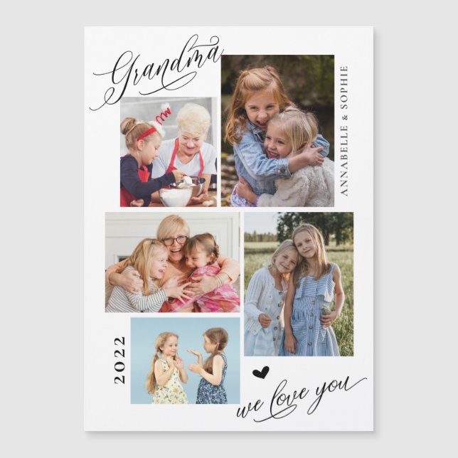 Vovó, Amo-Te A Tipografia Fotográfica Collage (Frente)