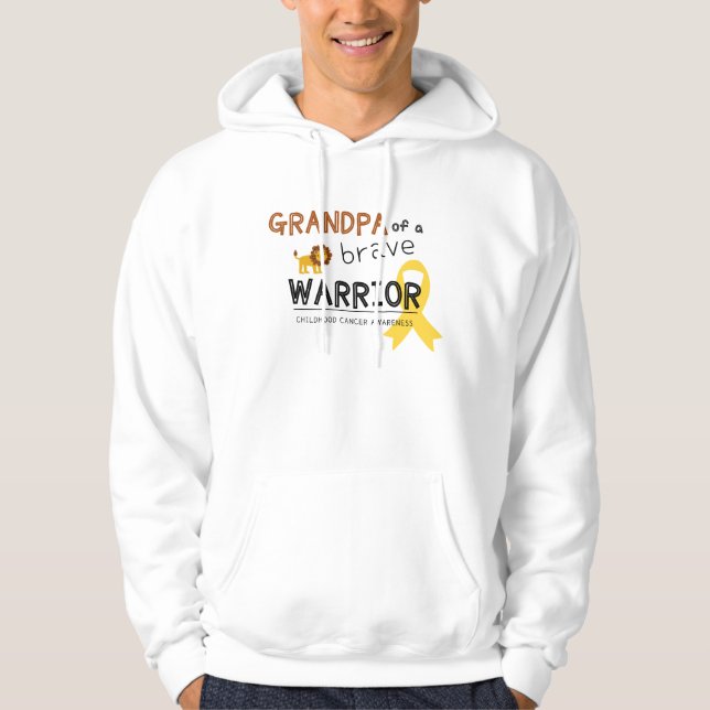 vovô bravo cancer pullover hoodie (Frente)