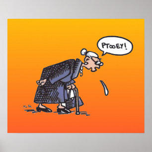 Vovó cuspindo! poster de matê