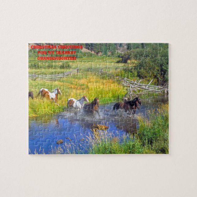 Vovó de Natal. Quebra-cabeça de serra (Horizontal)