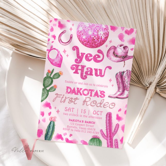 Vovó do Espaço Rosa Primeiro Convite de Aniversári (Criador carregado)