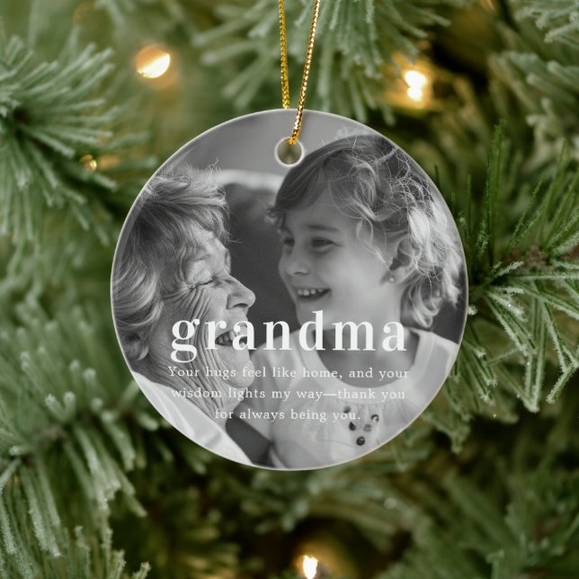 Vovó | Enfeite de Natal Sentimental com Foto (Árvore)