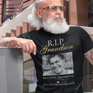 Vovô Foto Memorial T-Shirt R.I.P