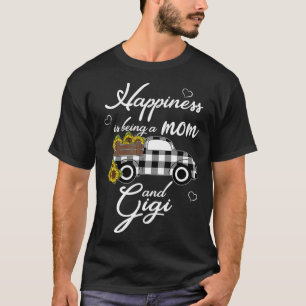 Vovó girassol Camisa A felicidade é ser mãe