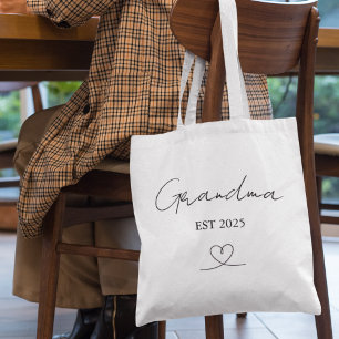 Vovó Minimalista Ano EST Bolsa Tote Personalizad
