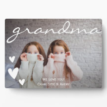 Vovó, Nós Te Amo Placa Personalizada De Fotos