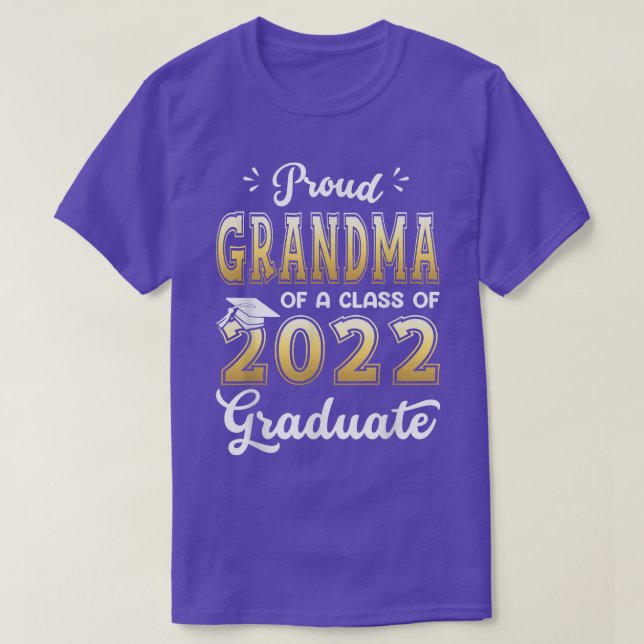 Vovó Orgulhosa De Uma Classe De Camisa De Formando (Frente do Design)